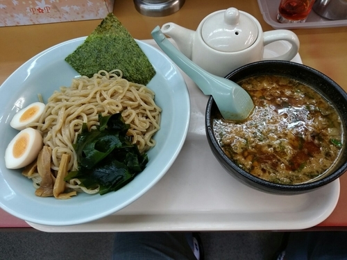 「味玉濃厚えび醤油つけめん(並盛・268g)1,000円」@ラーメン山岡家 宇都宮長岡店の写真