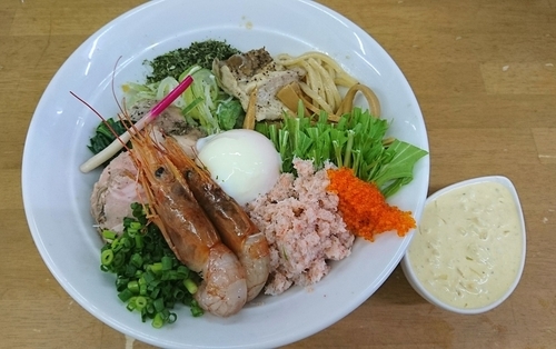 「【皐月の一杯】紅ズワイ&赤海老 和えそば C」@MENYA 食い味の道有楽の写真