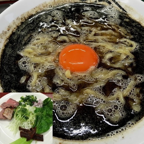 「【限定】黒い月見そば ～十五夜からの始～」@BARRACK D.M竹末の写真