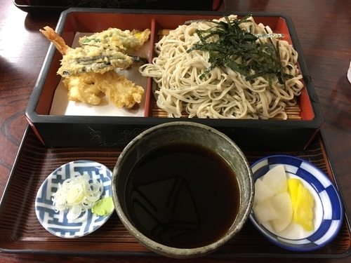 「天ざる大盛り(1250+250)円」@船町食堂の写真
