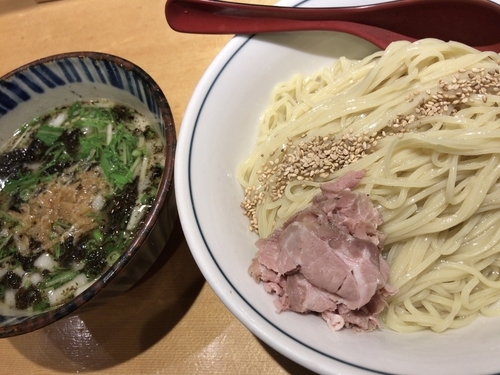 「塩つけ麺(中盛)」@焼きあご塩らー麺 たかはし 新宿本店の写真
