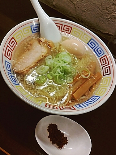 「【限定】ラオスとまたいち800円＋味玉＋生七味」@づゅる麺 池田の写真