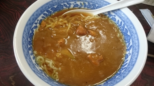 「カレーラーメン」@ほづみとんかつ店の写真