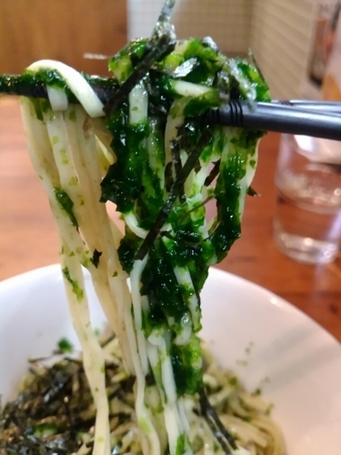 「[限定]生のりの和えつけ麺〜白醤油仕立て〜950円」@麺処 びぎ屋の写真