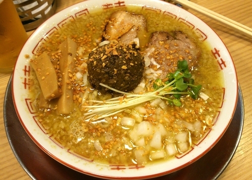 「【限定】カレーなアブラ煮干そば　880円」@煮干そば 流。の写真