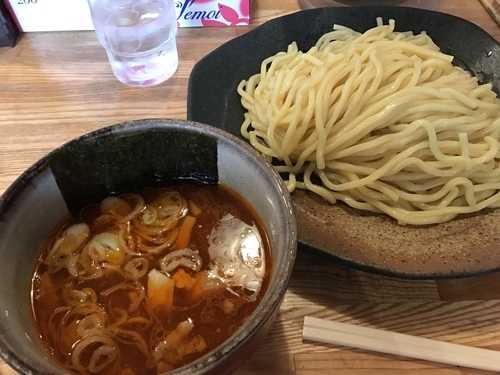 「辛味つけ麺 辛味ダブル」@つけ麺屋 やすべえ 練馬店の写真