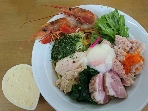 「【皐月の一杯】紅ズワイ＆赤海老和えそば（C）」@MENYA 食い味の道有楽の写真