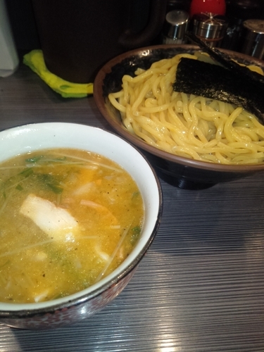 「塩つけ麺（大盛）&ハートランド中瓶」@めん屋 桔梗 阿佐ヶ谷店の写真