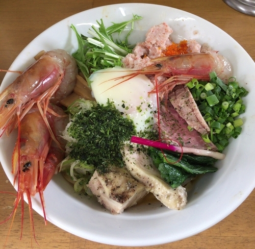 「皐月の一杯 紅ズワイ&赤海老の和えそば」@MENYA 食い味の道有楽の写真