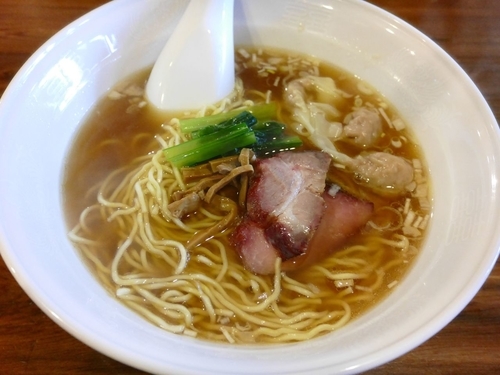 「ワンタンめん（3個）¥830」@らーめん穀雨の写真