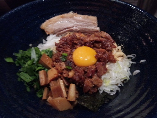 「まぜそば」@つけ麺 繁田の写真