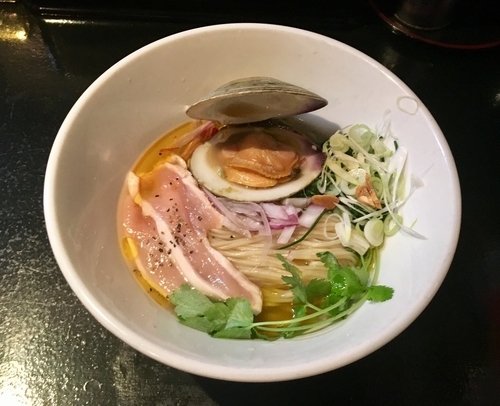 「浅利と白蛤の冷やし」@麺s慶の写真