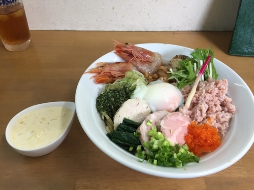 「皐月の一杯 紅ズワイ&赤海老の和えそば」@MENYA 食い味の道有楽の写真