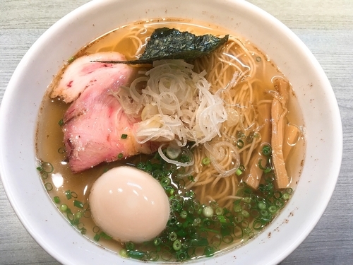 「煮干蕎麦(塩)＋味玉 850円」@喜乃壺の写真