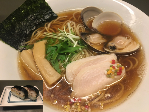 「【限定】鶏と煮干しと蛤のしょうゆらーめん950円」@らぁめん登里勝の写真