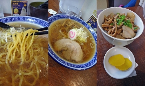 「『あっさり正油ラーメン+郷飯(￥750+360)』」@ラーメン郷の写真