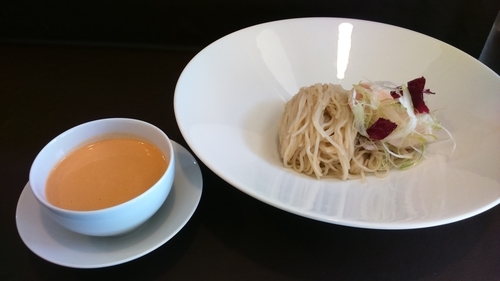 「オマール海老のソースのつけ麺780円」@蝉吟の写真