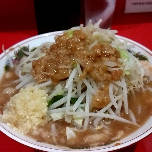 「ミニラーメン（ニンニク・アブラ・生姜）」@ラーメン英二の写真