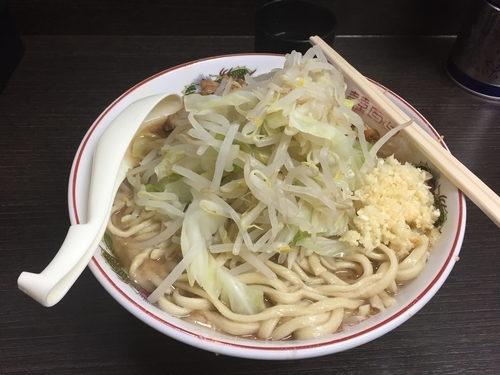 「小ラーメン＋ニンニク　７００円」@ラーメン二郎 川越店の写真
