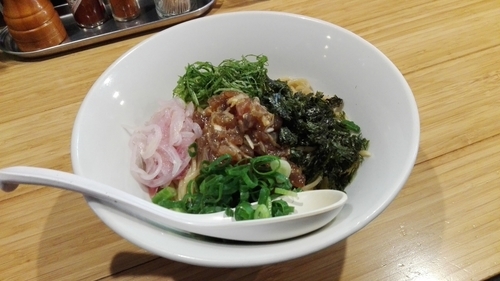 「カツオ尽くしの油そば なめろうのっけ（限定）」@カッパ64 福生店の写真