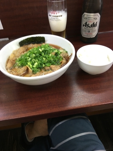 「肉そば ライス付き  醤油 850円」@麺屋 民のかまどの写真