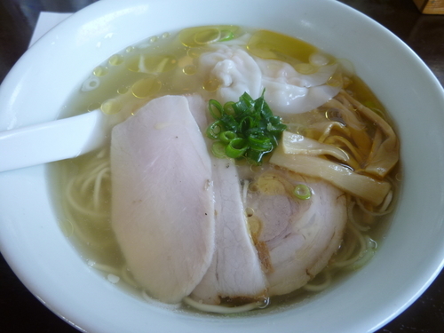 「えびワンタン麺　塩」@らーめん 三福の写真