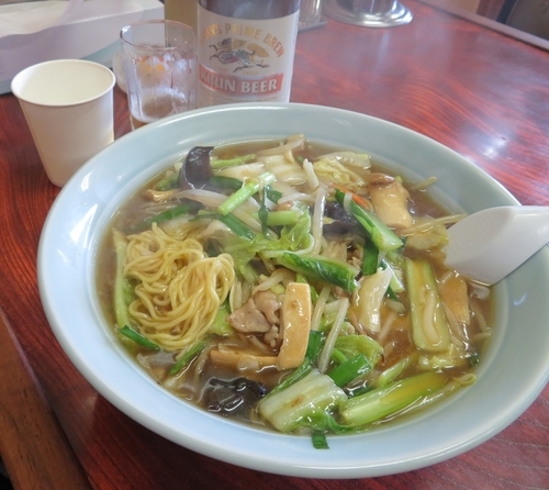 「バンメン（680円）＋キリン一番搾り」@ジュー文華の写真