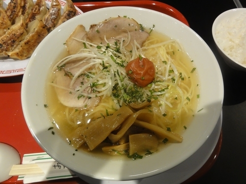 「梅しそラーメン（並）」@京都北白川 ラーメン魁力屋 イオンモール京都桂川店の写真