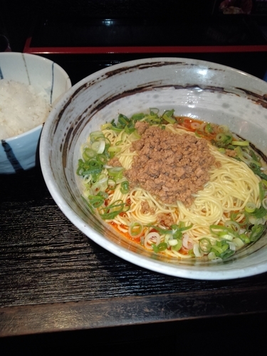 「汁なし担々麺&ライス」@鯉のぼり 中野店の写真
