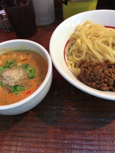 「濃厚しびれ担々つけ麺（850円）」@横浜家系ラーメン いとし家の写真