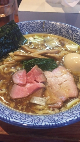 「手もみ中華そば 太麺」@麺処 ほん田の写真