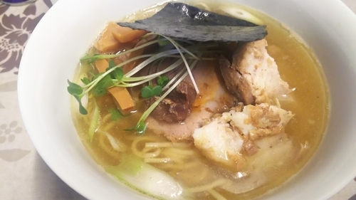 「【きまぐれ限定】塩ラーメン ver念仏鯛￥900」@麺工 小烏丸の写真