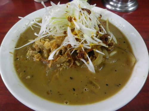 「玉ネギと挽肉のガーリックみそ」@九州大分ラーメン 麺恋亭 中華街店の写真