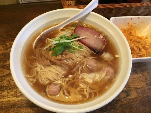 「ワンタンメン（大盛り）辛ねぎ」@荏原町しなてつの写真