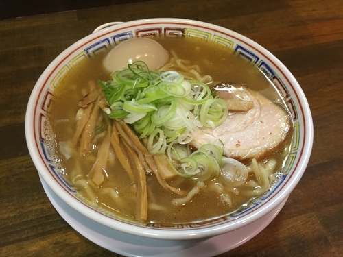 「味玉煮干しそば（中太麺）」@丸中華そばの写真