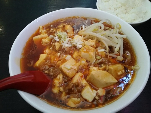 「麻婆豆腐タンメン¥650+半ライス¥0」@中国食堂 李さんの店の写真