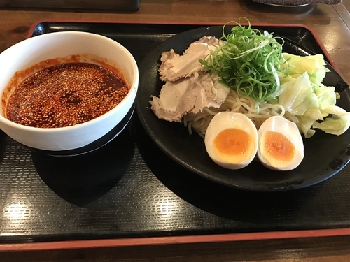 「広島つけ麺 5辛 980円」@本場広島お好み焼き かっちゃんの写真