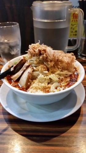 「辛豚味噌➕増し増し」@ラーメン・つけ麺 笑福 大阪西中島店の写真