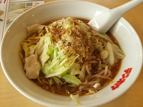 「【城南店限定】魚介とんこつ醤油ラーメン　（麺大盛り）」@テンホウ 諏訪 城南店の写真