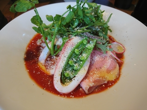 「【限定】冷製イカとトマトのピロピロ麺890円＋海鮮丼400円」@寿製麺よしかわ 川越店の写真