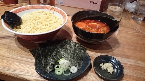 「辛味つけ麺　（辛味MAX　中盛　あつもり）」@つけ麺屋 やすべえ 池袋店の写真