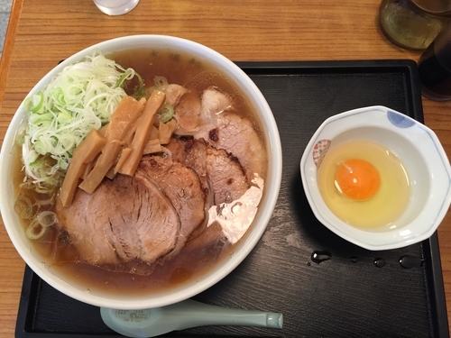 「チャーシューめん ふつう(990円)+生玉子(50円)」@大勝軒 淵野辺店の写真