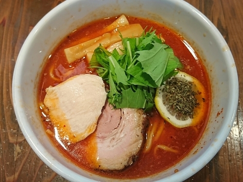 「【限定】海老トマらーめん ￥780」@麺屋たつみ 喜心 狭山店の写真