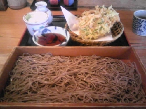 「板そば　海老かき揚げ」@そば坊 つくば店の写真