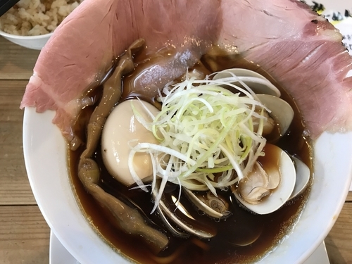 「はまぐりらーめん＋貝めし」@くそオヤジ最後のひとふりの写真