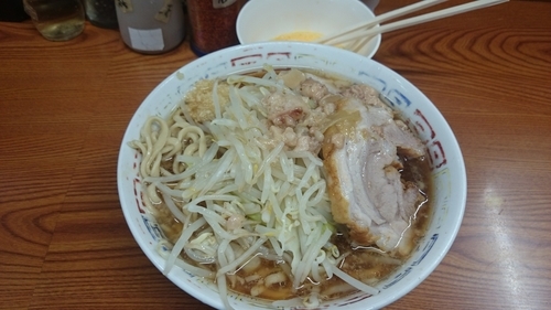「小　少なめ　ニンニク脂」@ラーメン二郎 亀戸店の写真