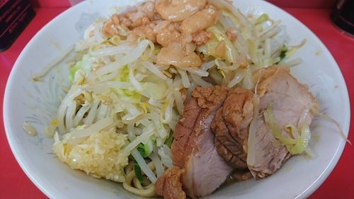 「汁なしラーメン＋生たまご ￥ 700」@ラーメン二郎 環七一之江店の写真