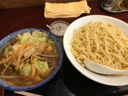 「野菜つけ麺（大盛り・あつもり）」@麺屋 甍の写真