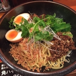 麻婆まぜそば + 茶漬け卵