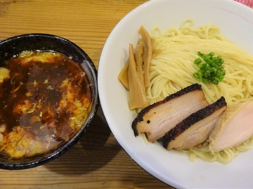 「海老入りラー油と溶き卵のつけ麺　　900円」@麺屋KABOちゃんの写真